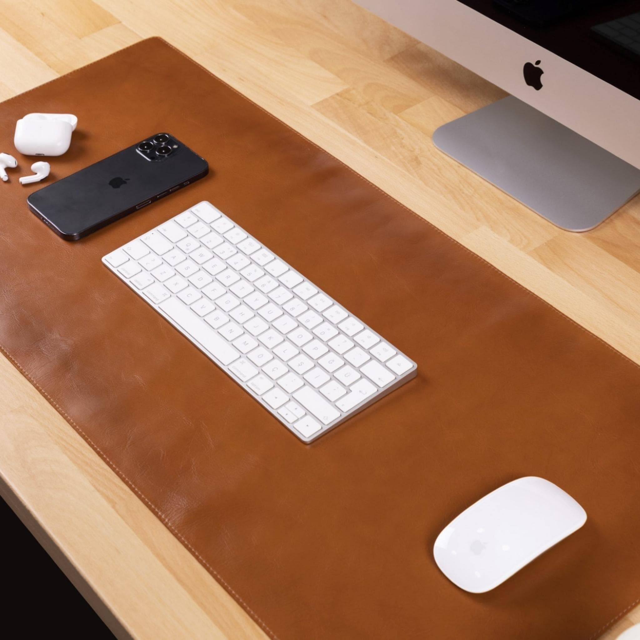 Customizable Full Grain Leather Desk Mat