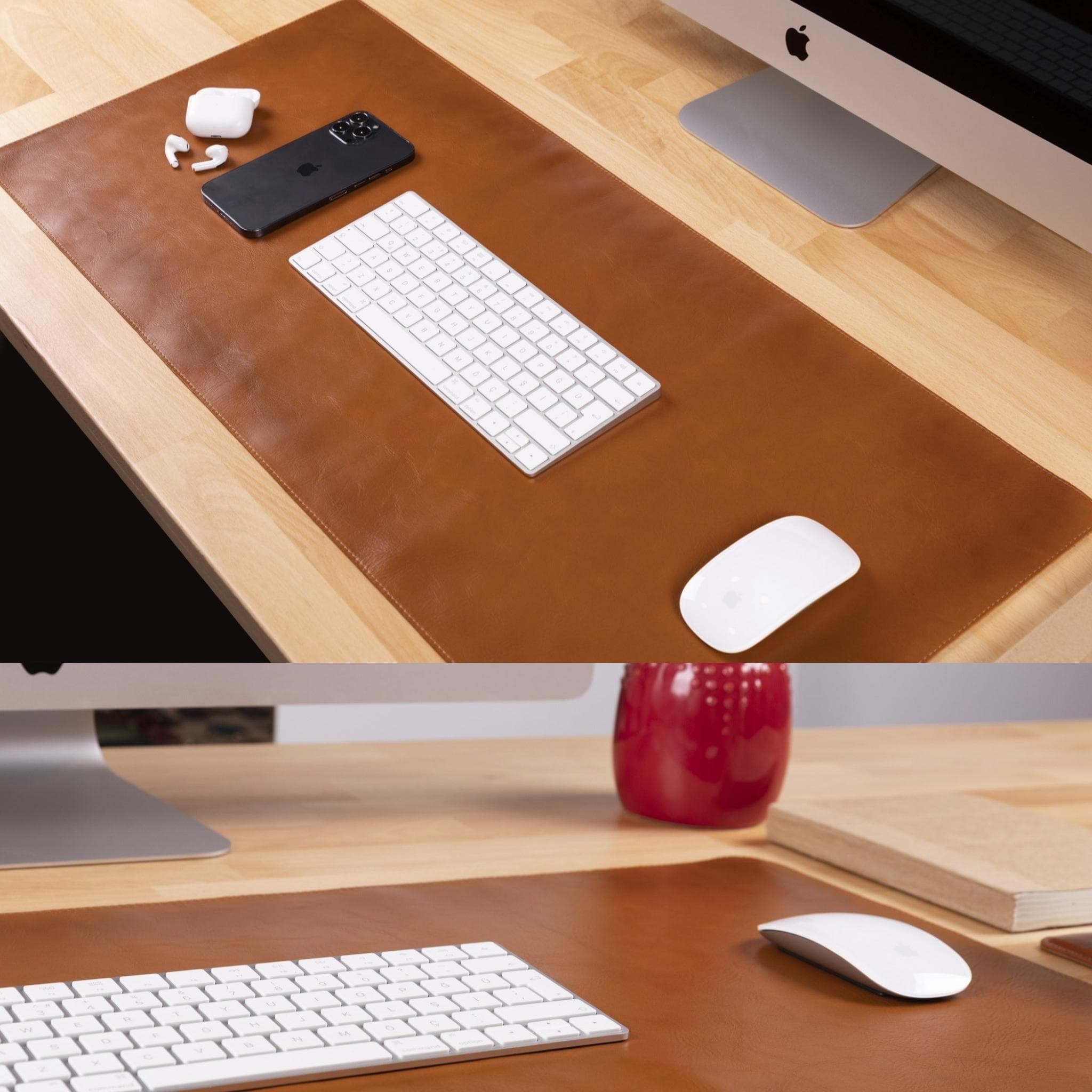 Customizable Full Grain Leather Desk Mat Bouletta LTD