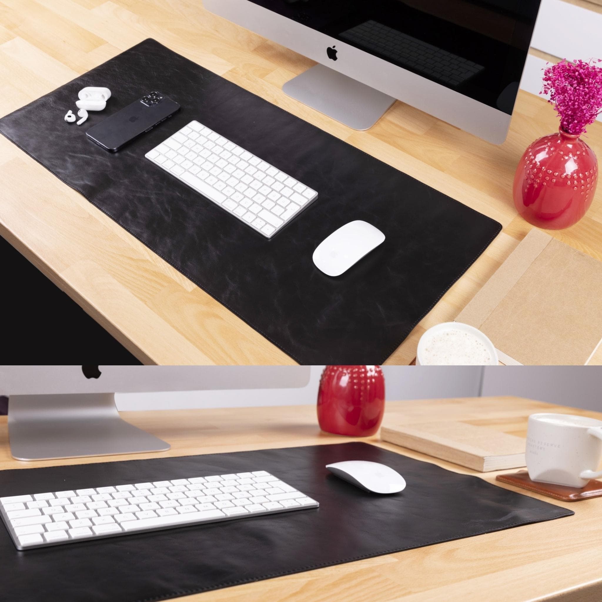 Customizable Full Grain Leather Desk Mat Bouletta LTD