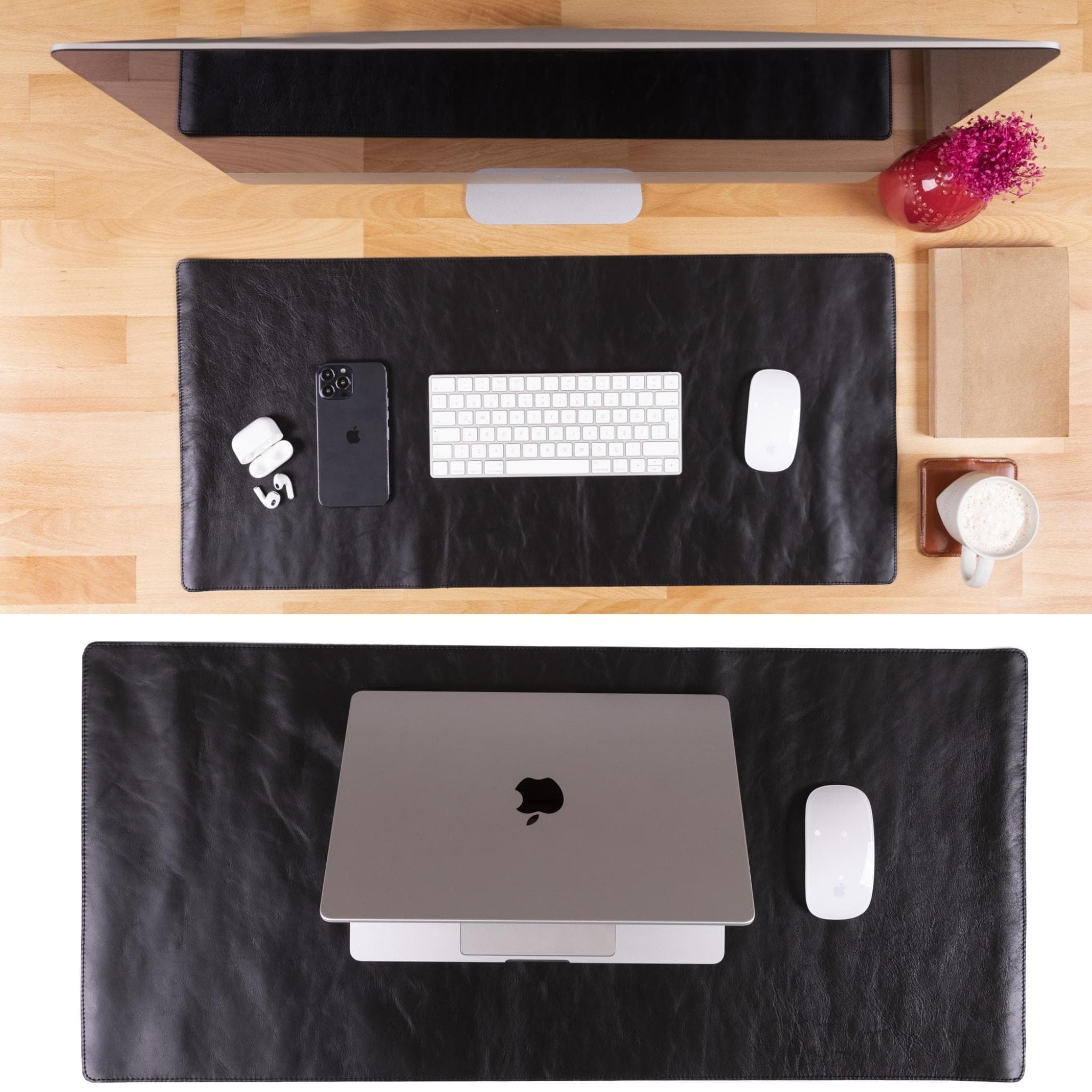 Customizable Full Grain Leather Desk Mat Bouletta LTD