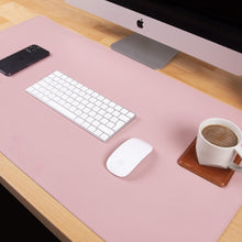 Pink Customizable Full Grain Leather Desk Mat