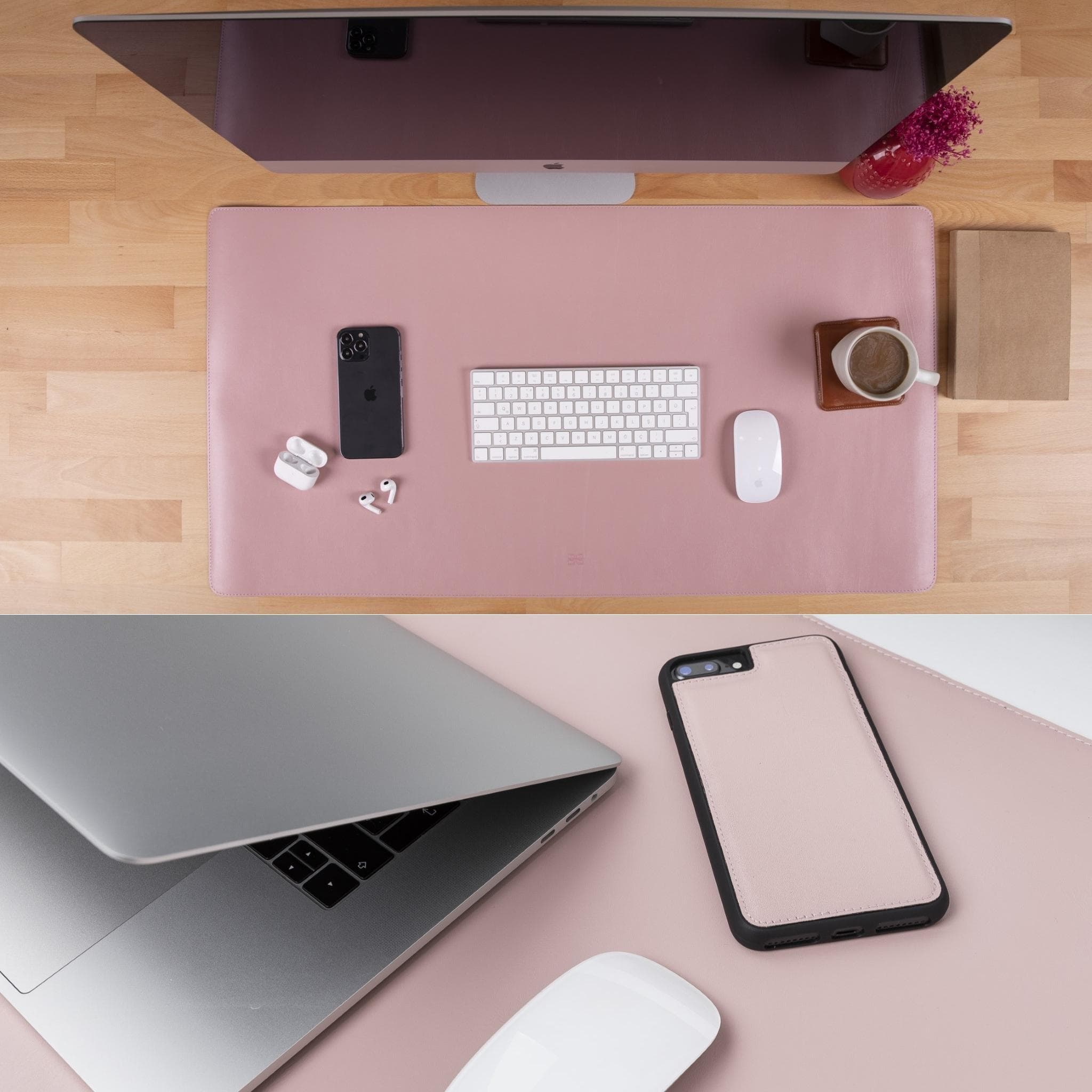 Customizable Full Grain Leather Desk Mat Bouletta LTD