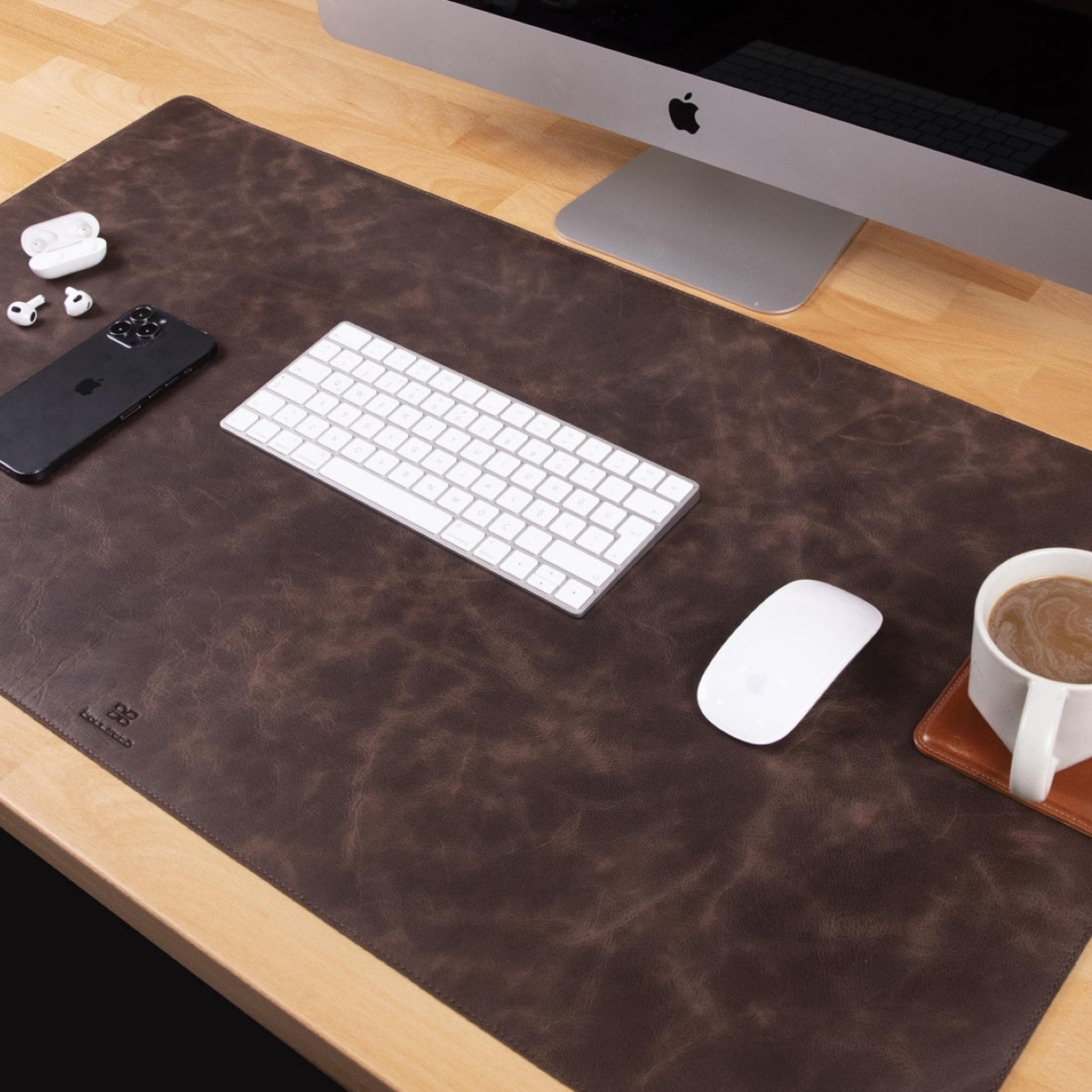 Customizable Full Grain Leather Desk Mat Bouletta LTD