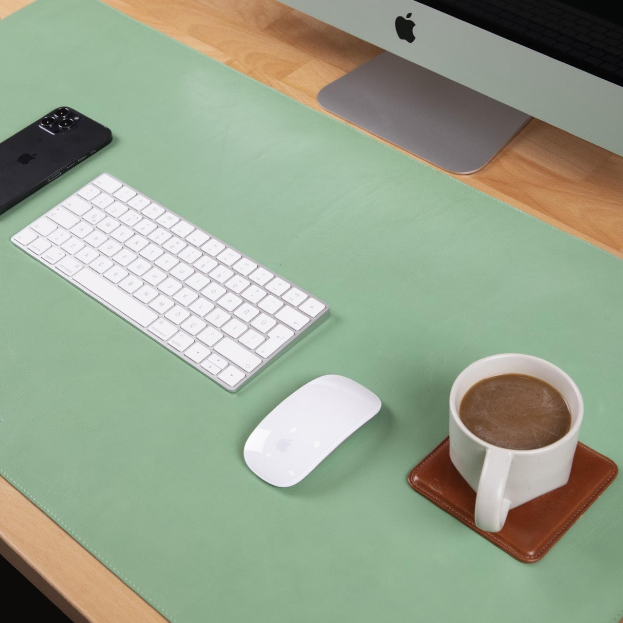 Customizable Full Grain Leather Desk Mat Bouletta LTD