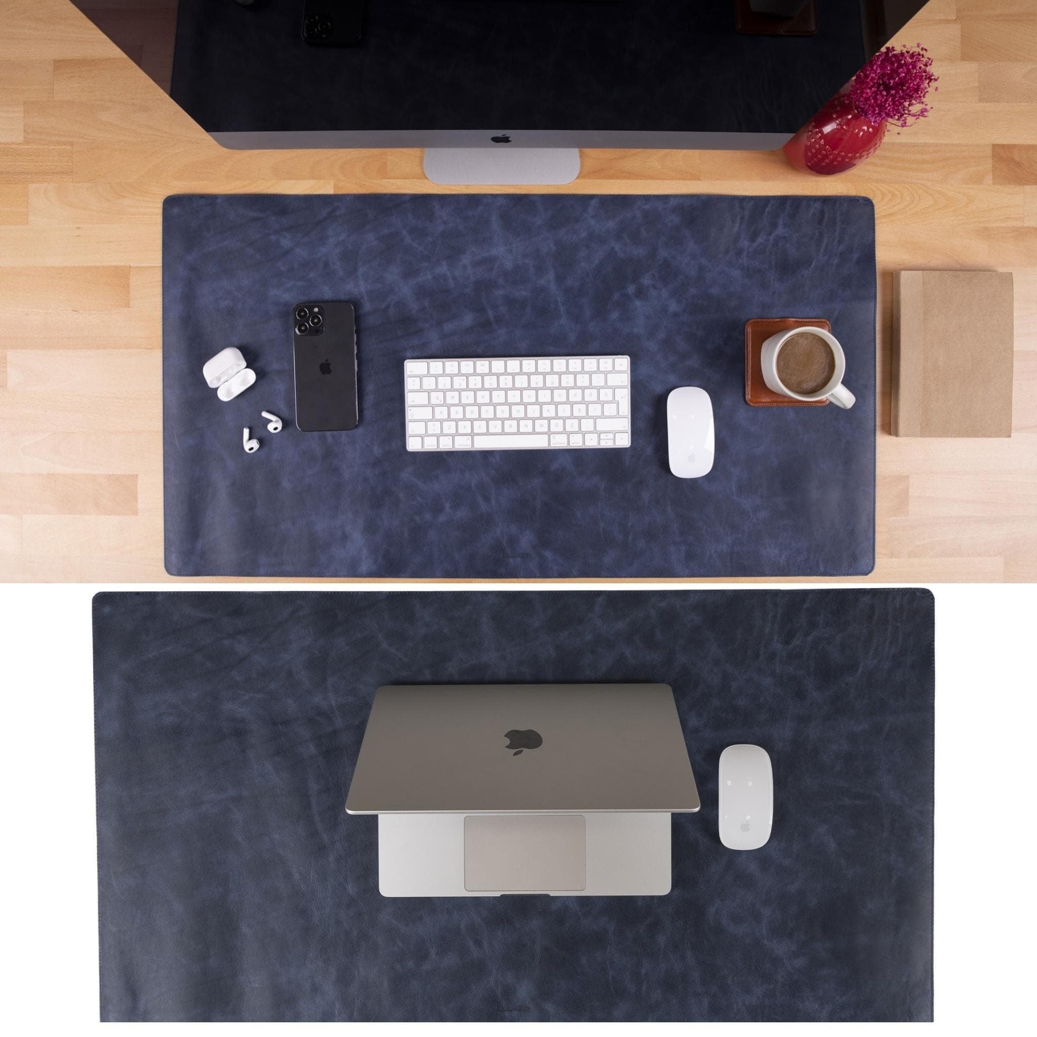 Customizable Full Grain Leather Desk Mat Bouletta LTD