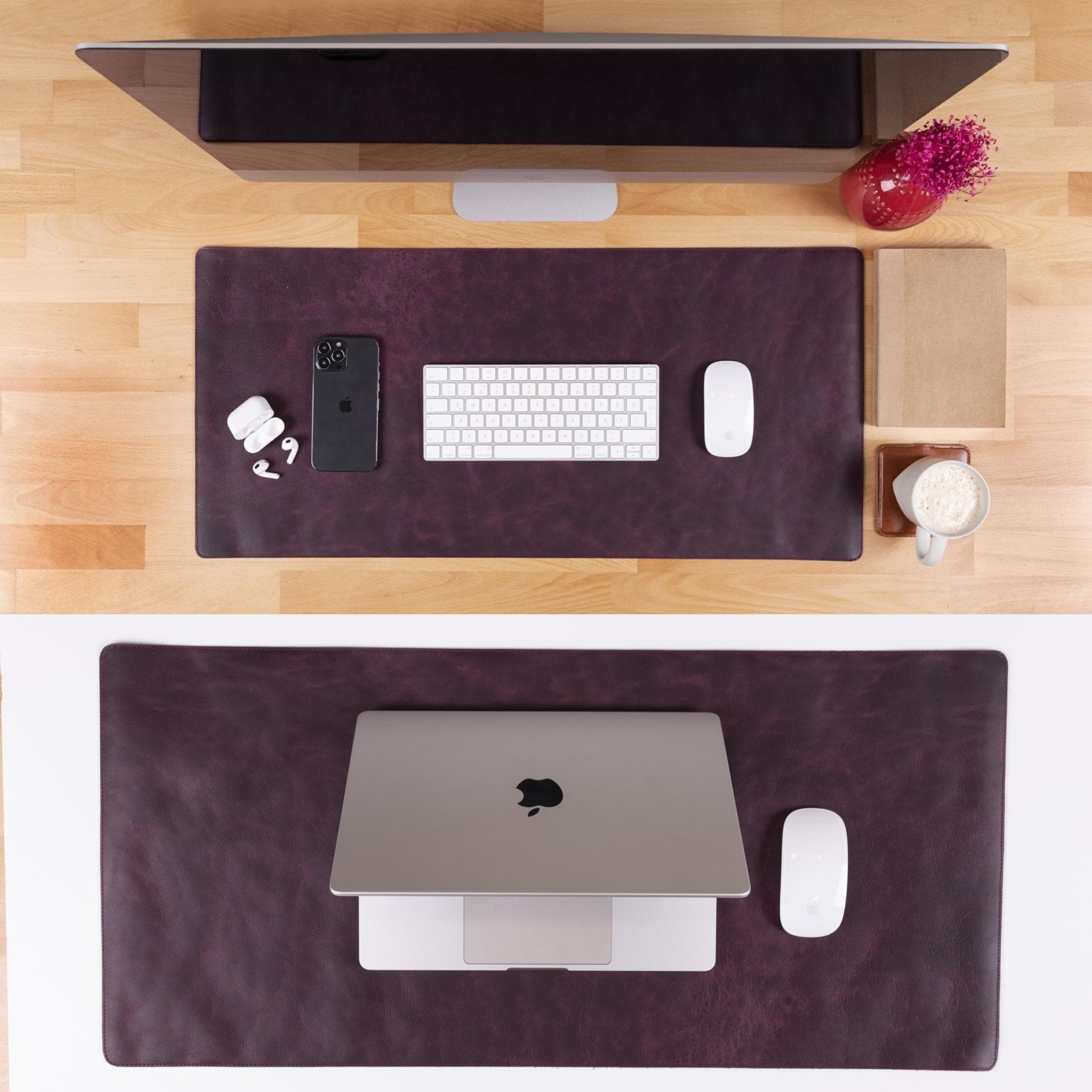 Customizable Full Grain Leather Desk Mat Bouletta LTD