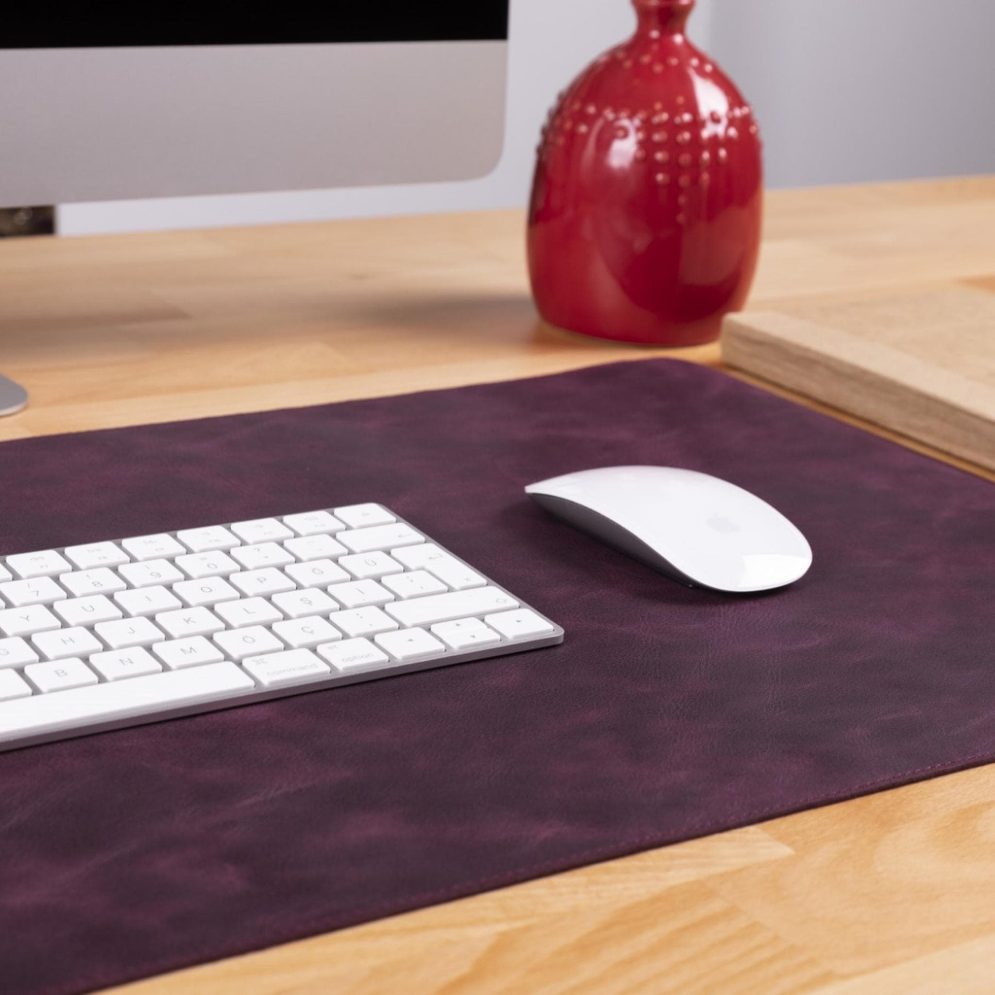 Customizable Full Grain Leather Desk Mat Bouletta LTD