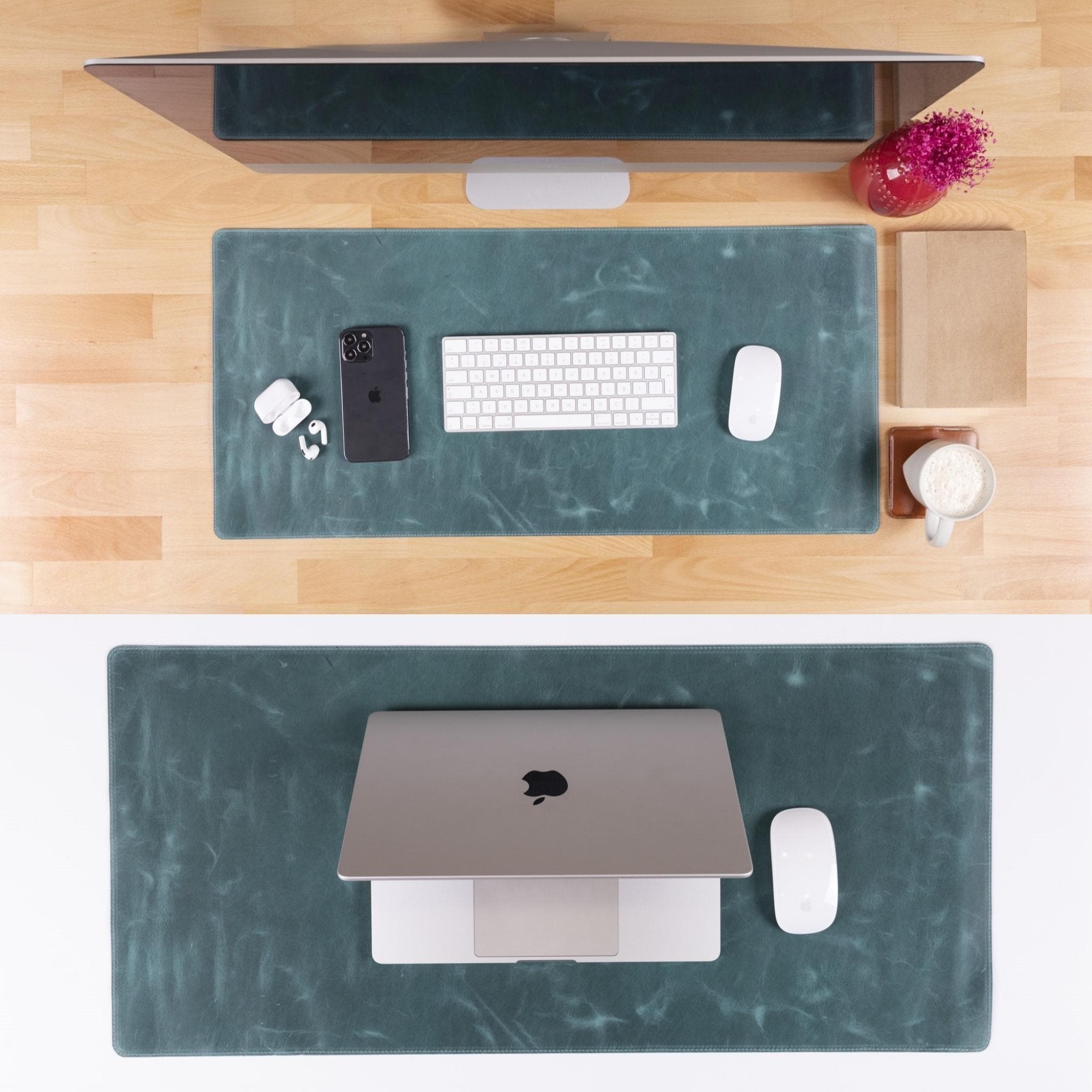 Customizable Full Grain Leather Desk Mat Bouletta LTD