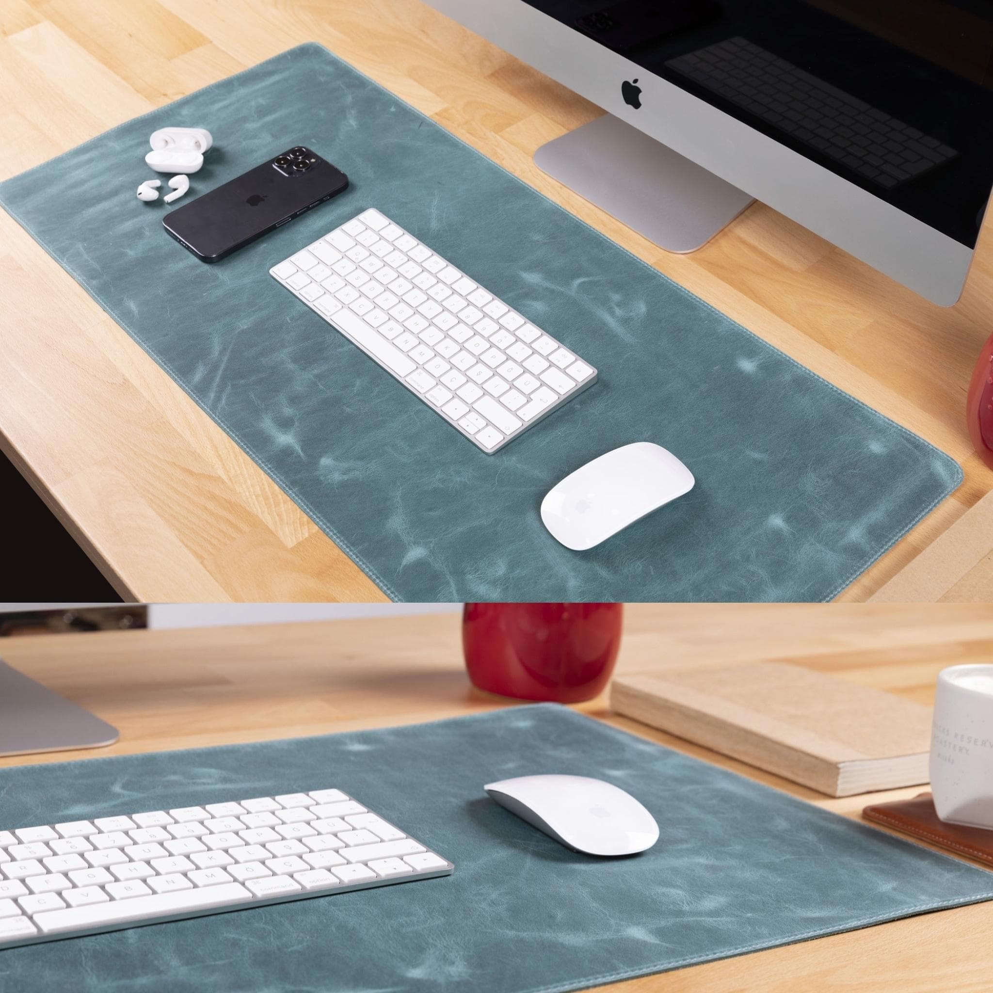 Customizable Full Grain Leather Desk Mat Bouletta LTD