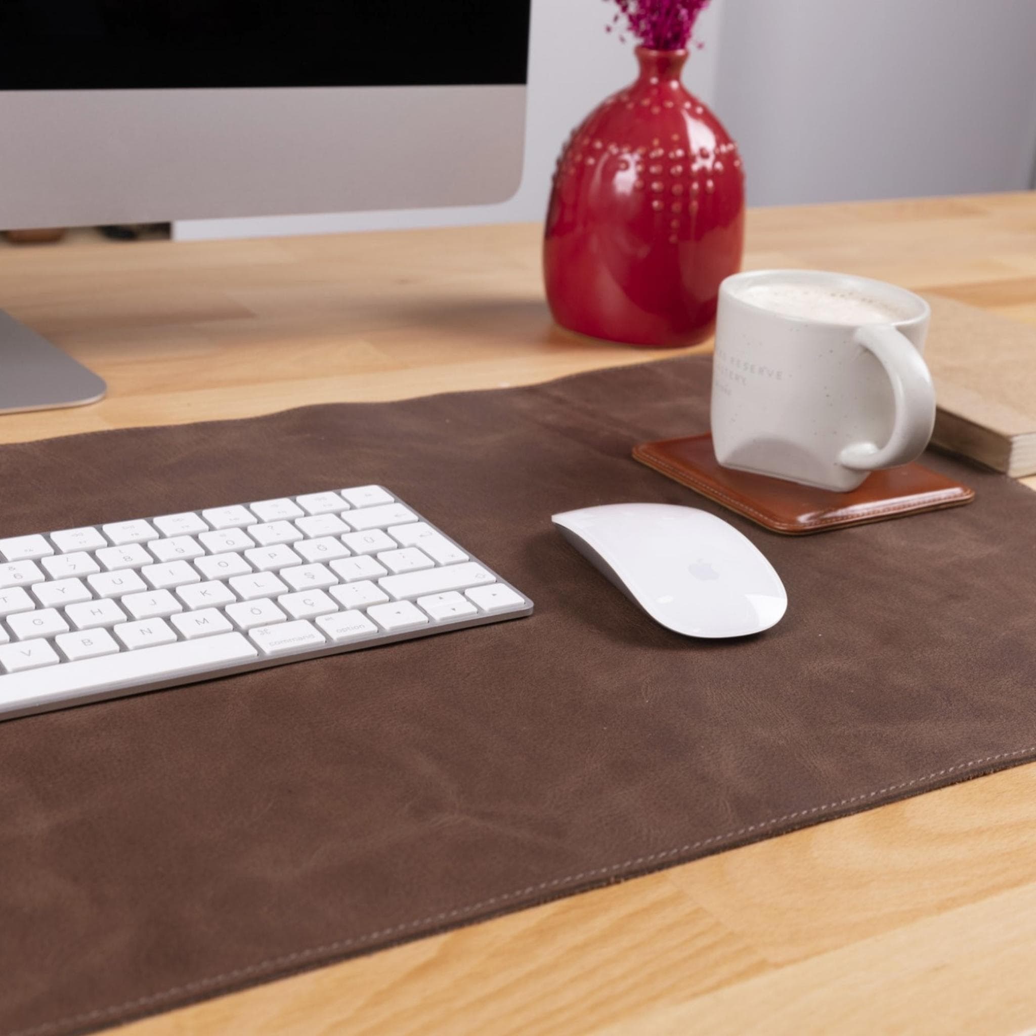 Customizable Full Grain Leather Desk Mat Bouletta LTD