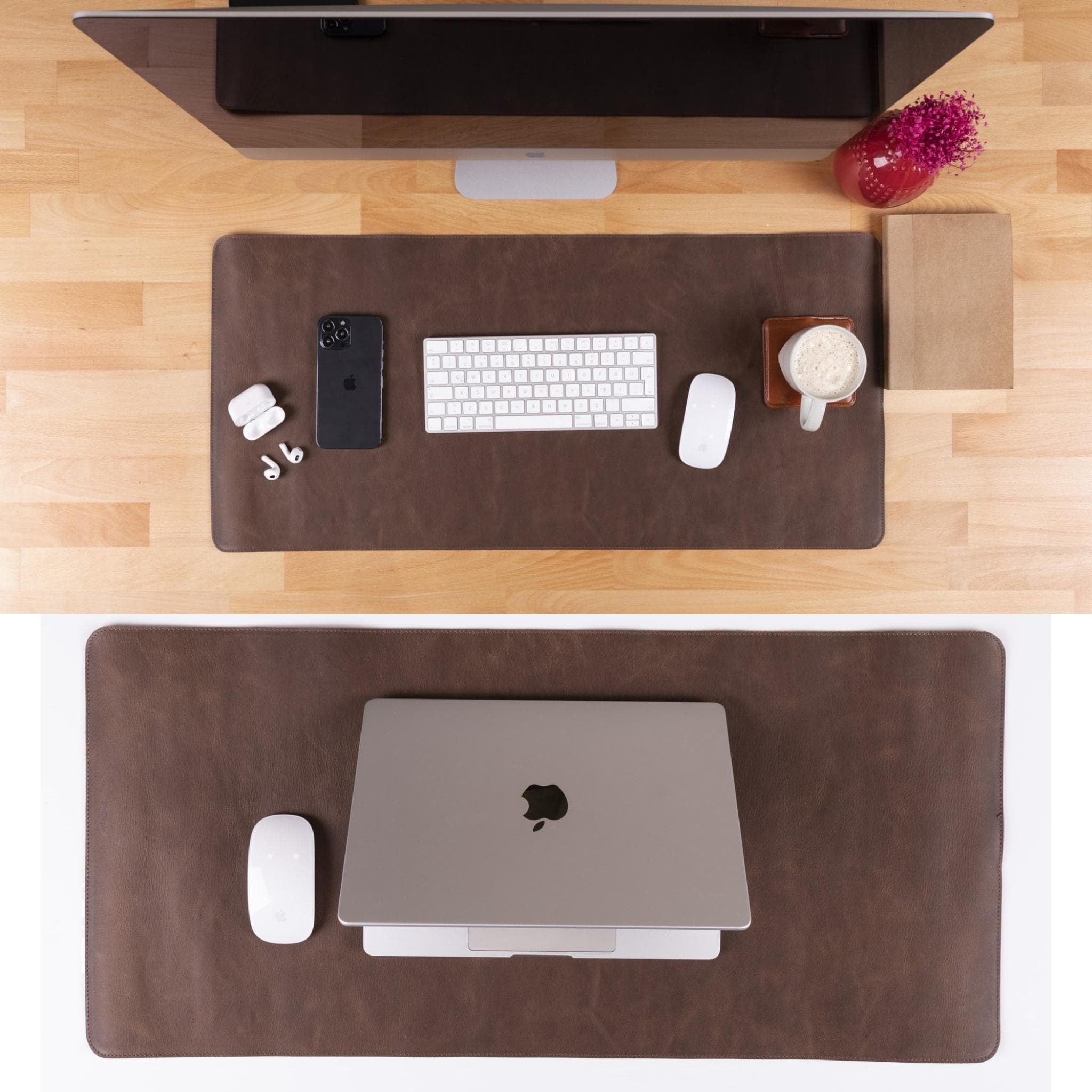 Customizable Full Grain Leather Desk Mat Bouletta LTD