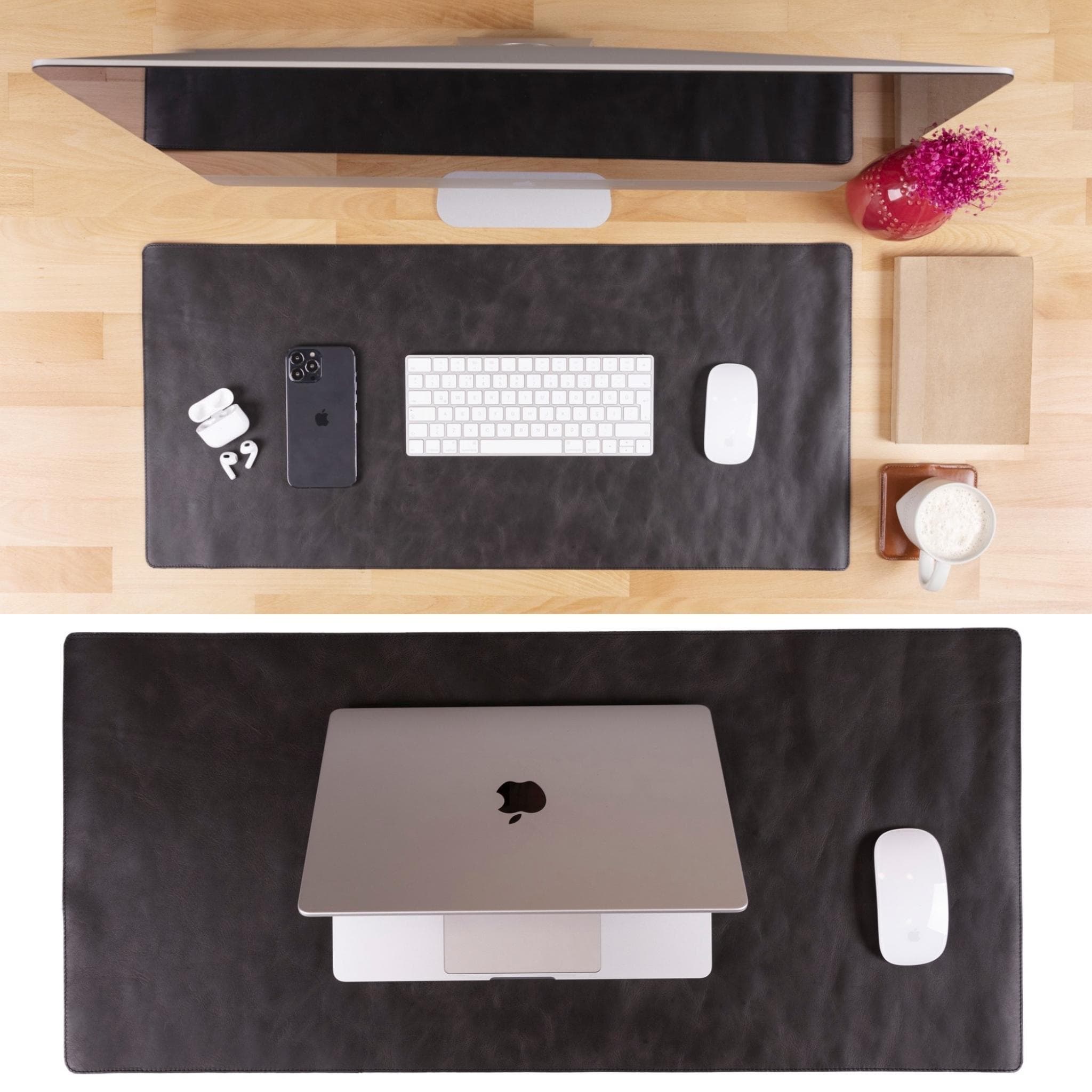 Customizable Full Grain Leather Desk Mat Bouletta LTD