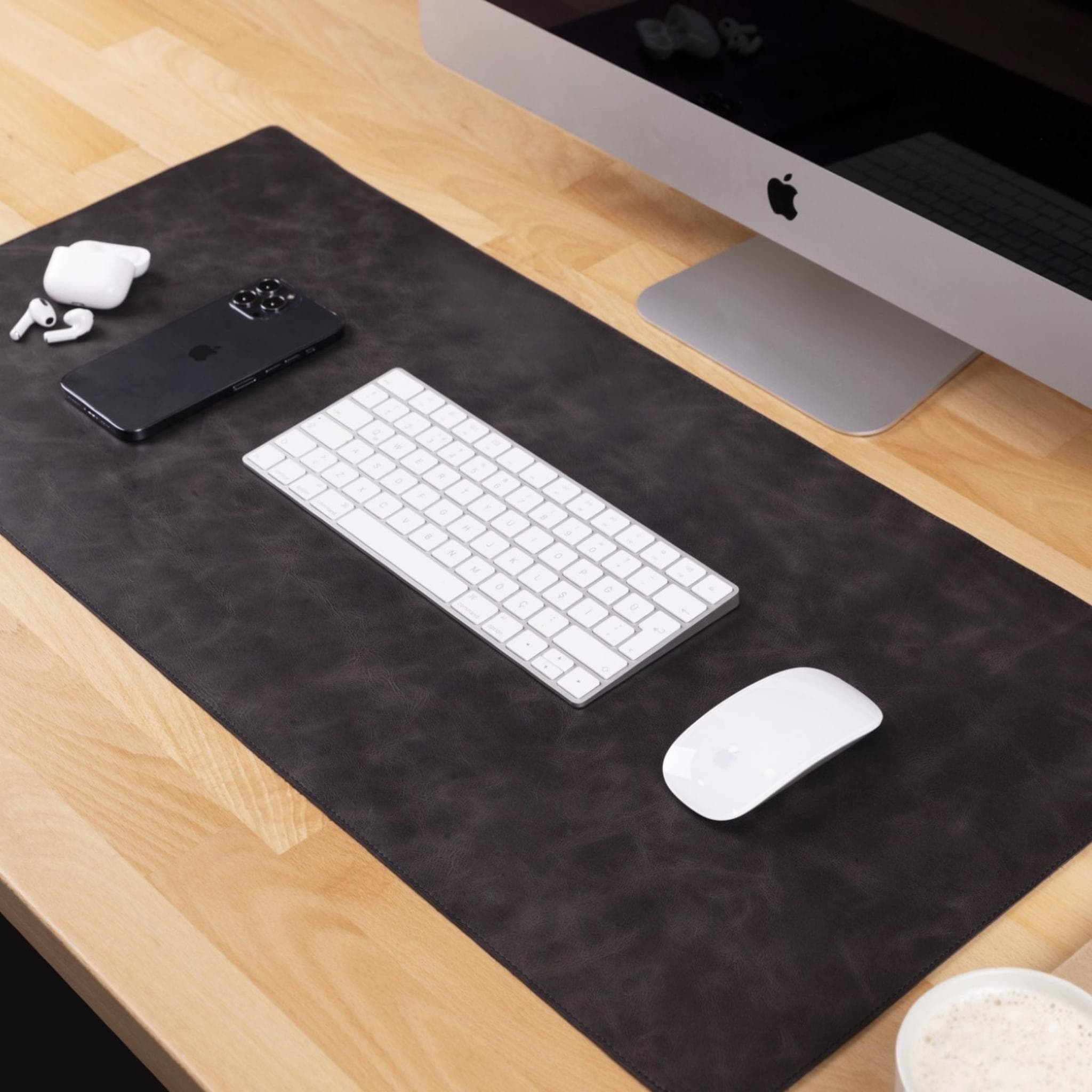 Customizable Full Grain Leather Desk Mat Bouletta LTD