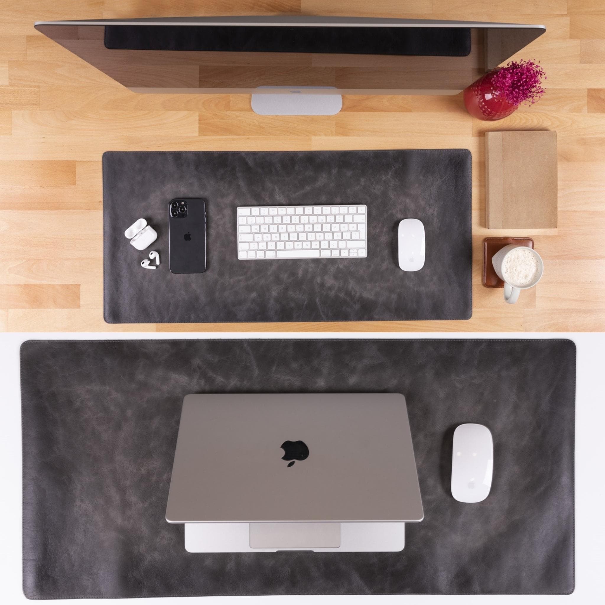 Customizable Full Grain Leather Desk Mat Bouletta LTD