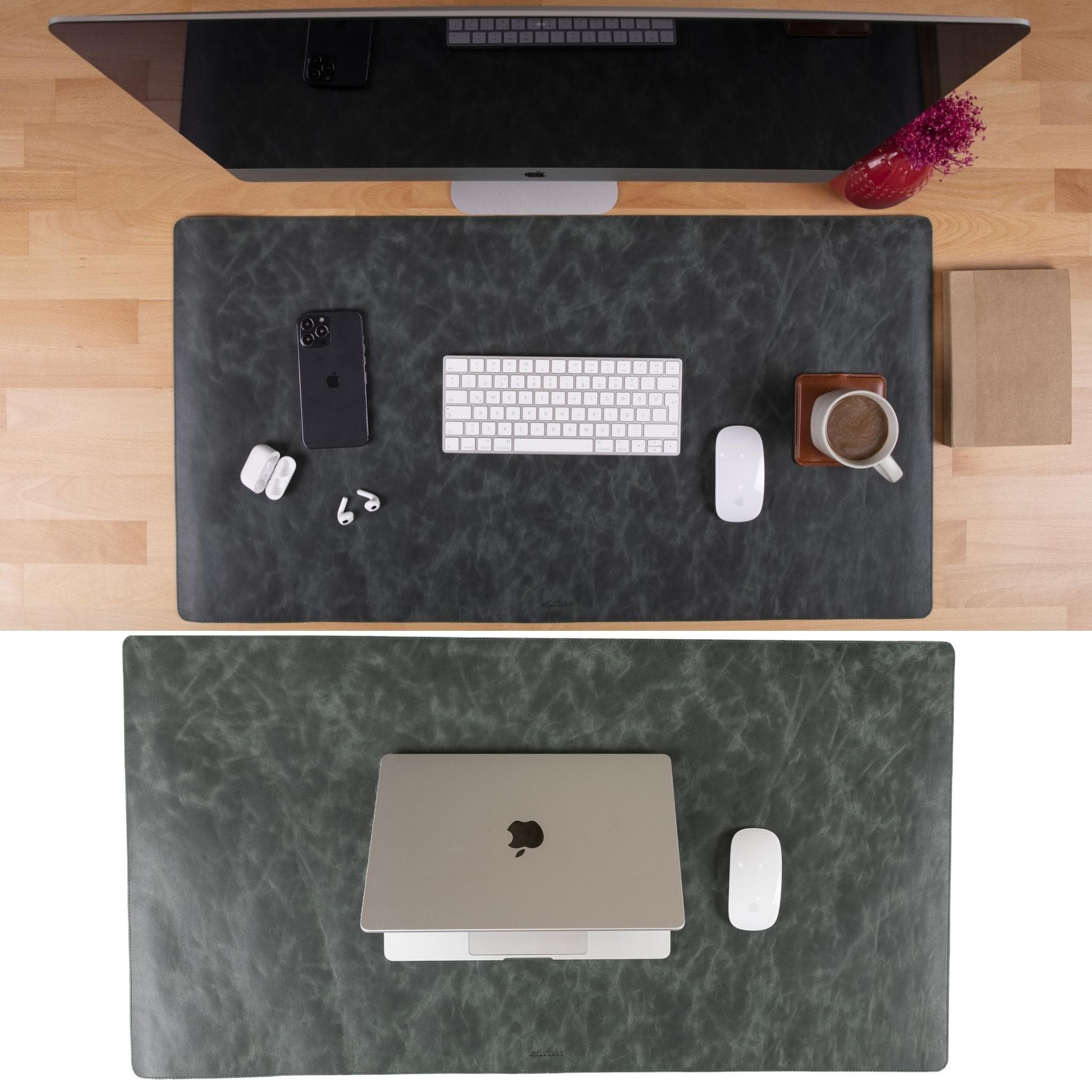 Customizable Full Grain Leather Desk Mat Bouletta LTD