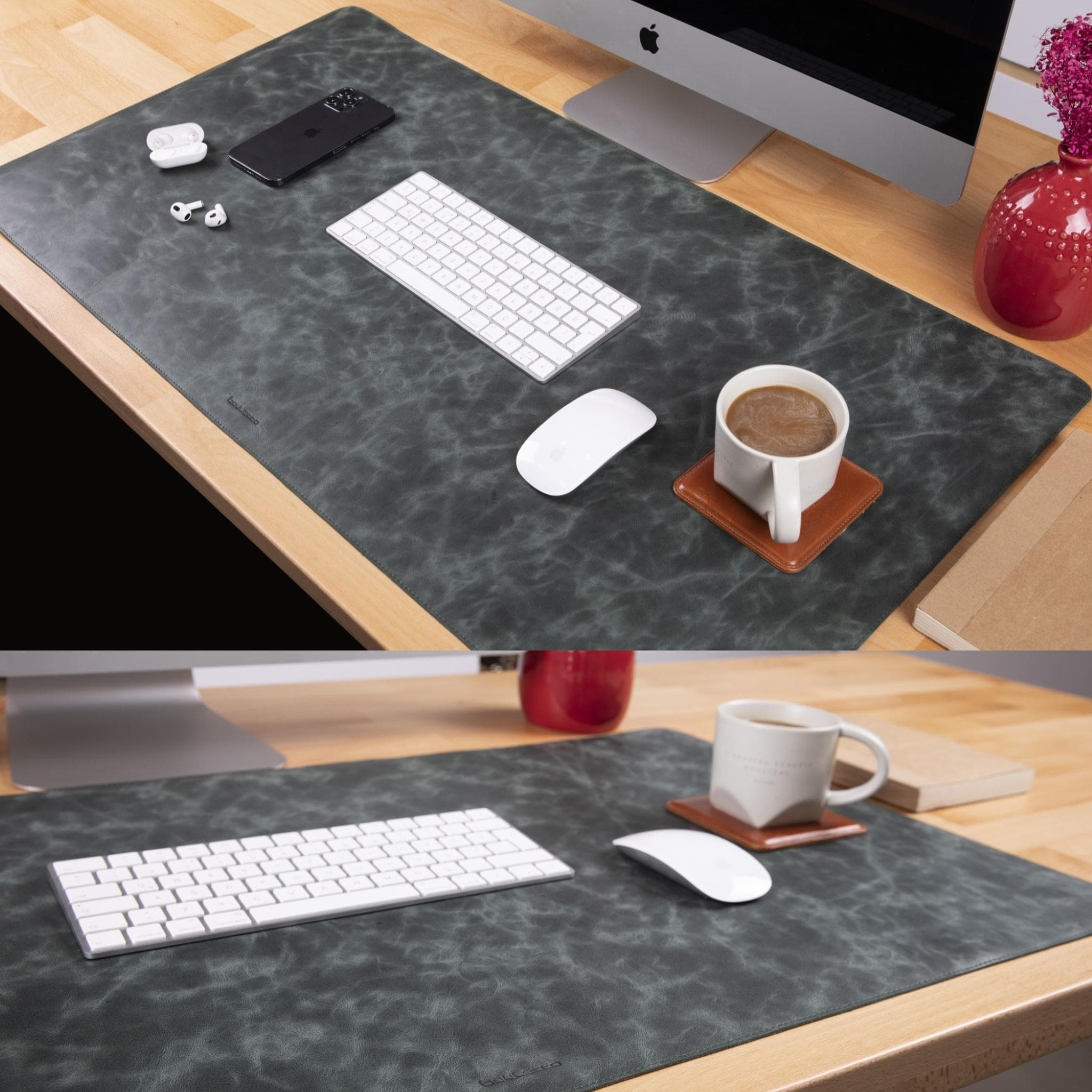 Customizable Full Grain Leather Desk Mat Bouletta LTD