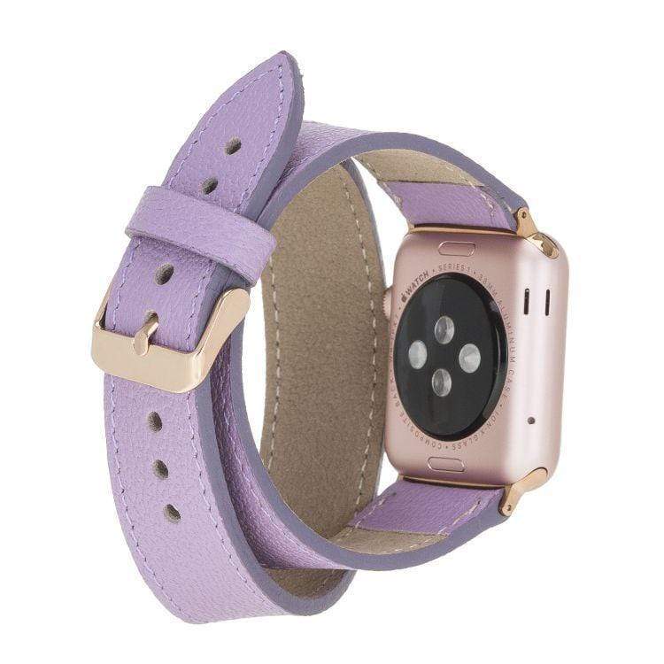 LupinnyLeather Double Leather Watch Band for Apple Watch Band 10