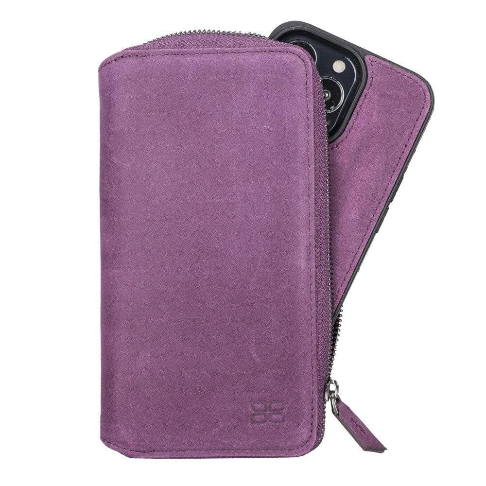 Detachable Leather Zipper Wallet Cases for Apple iPhone 13 Series Bouletta LTD