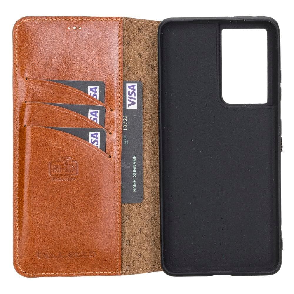 Non-Detachable Leather Wallet Cases for Samsung Galaxy S21 Series Bouletta LTD