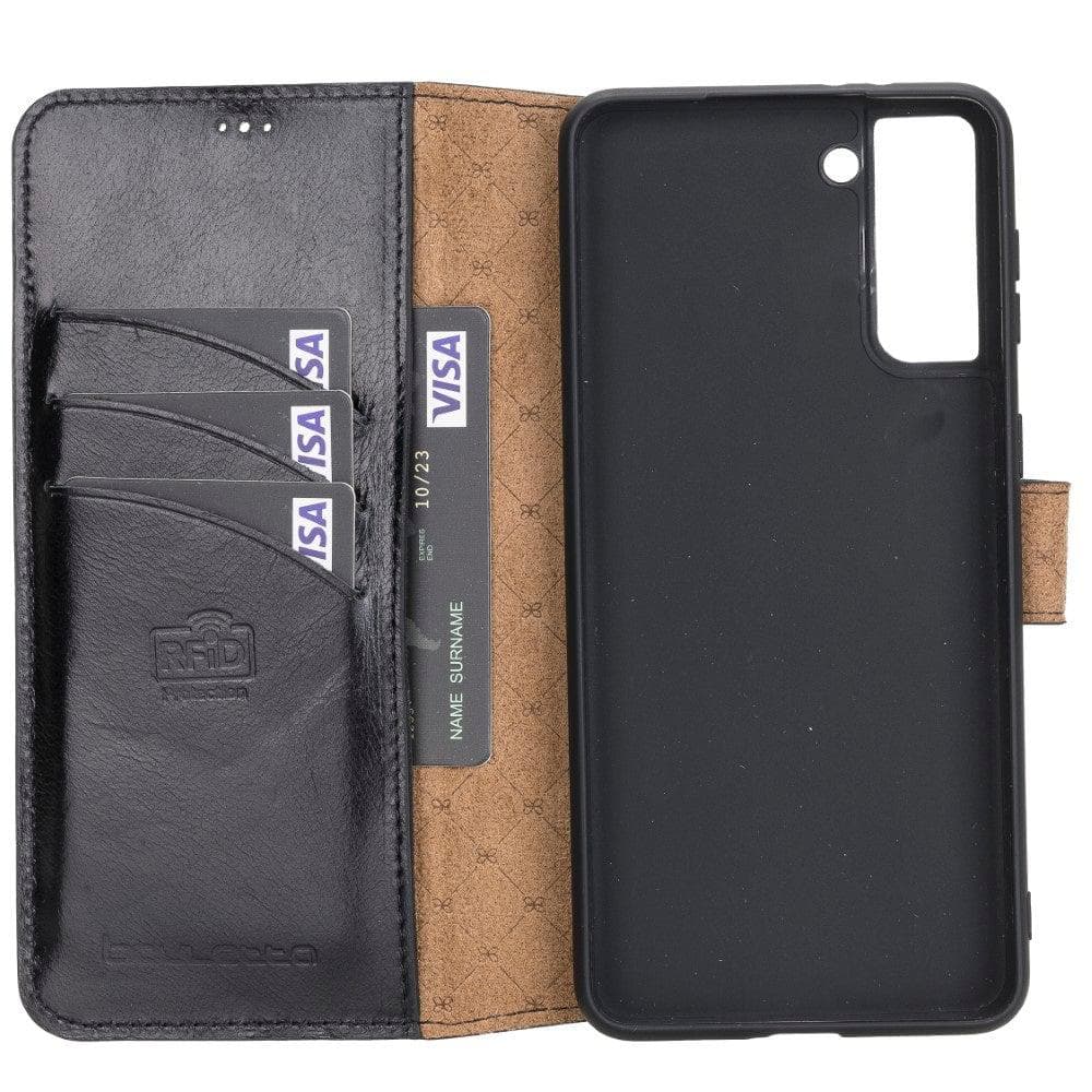 Non-Detachable Leather Wallet Cases for Samsung Galaxy S21 Series Bouletta LTD