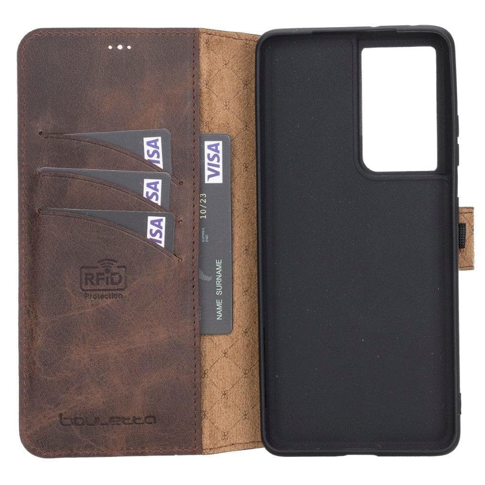 Non-Detachable Leather Wallet Cases for Samsung Galaxy S21 Series Bouletta LTD