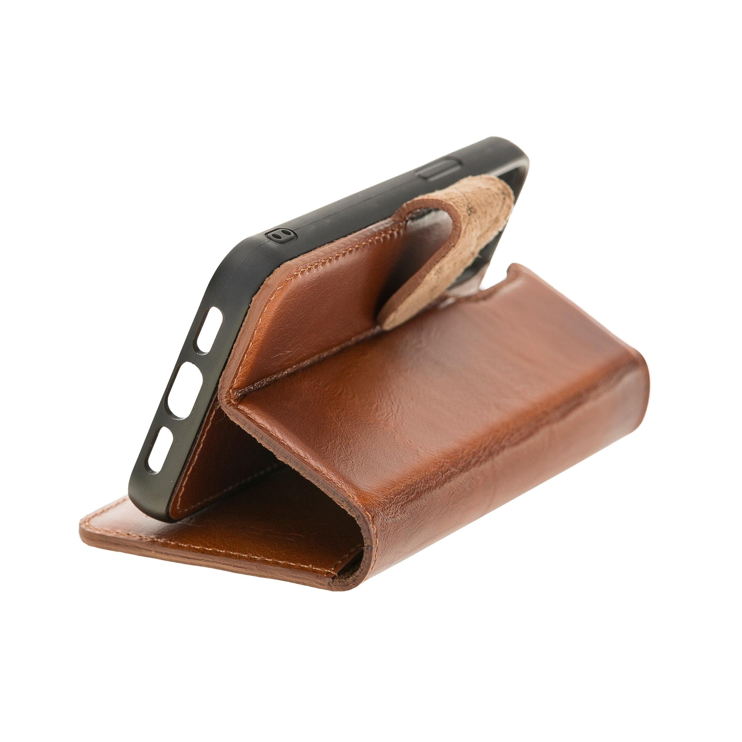 Non Detachable Leather Wallet Cases for Apple iPhone 12 Series Bouletta LTD