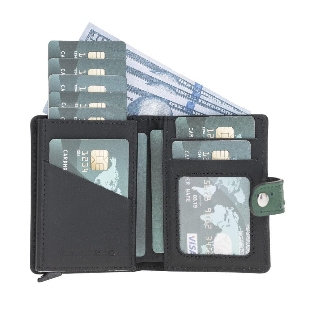 Palermo Zip Mechanical Leather Card Holder Bouletta LTD