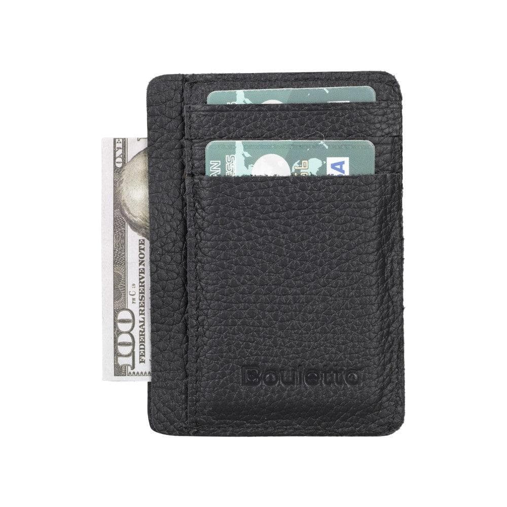 Parma Leather Card Holder Black Bouletta LTD