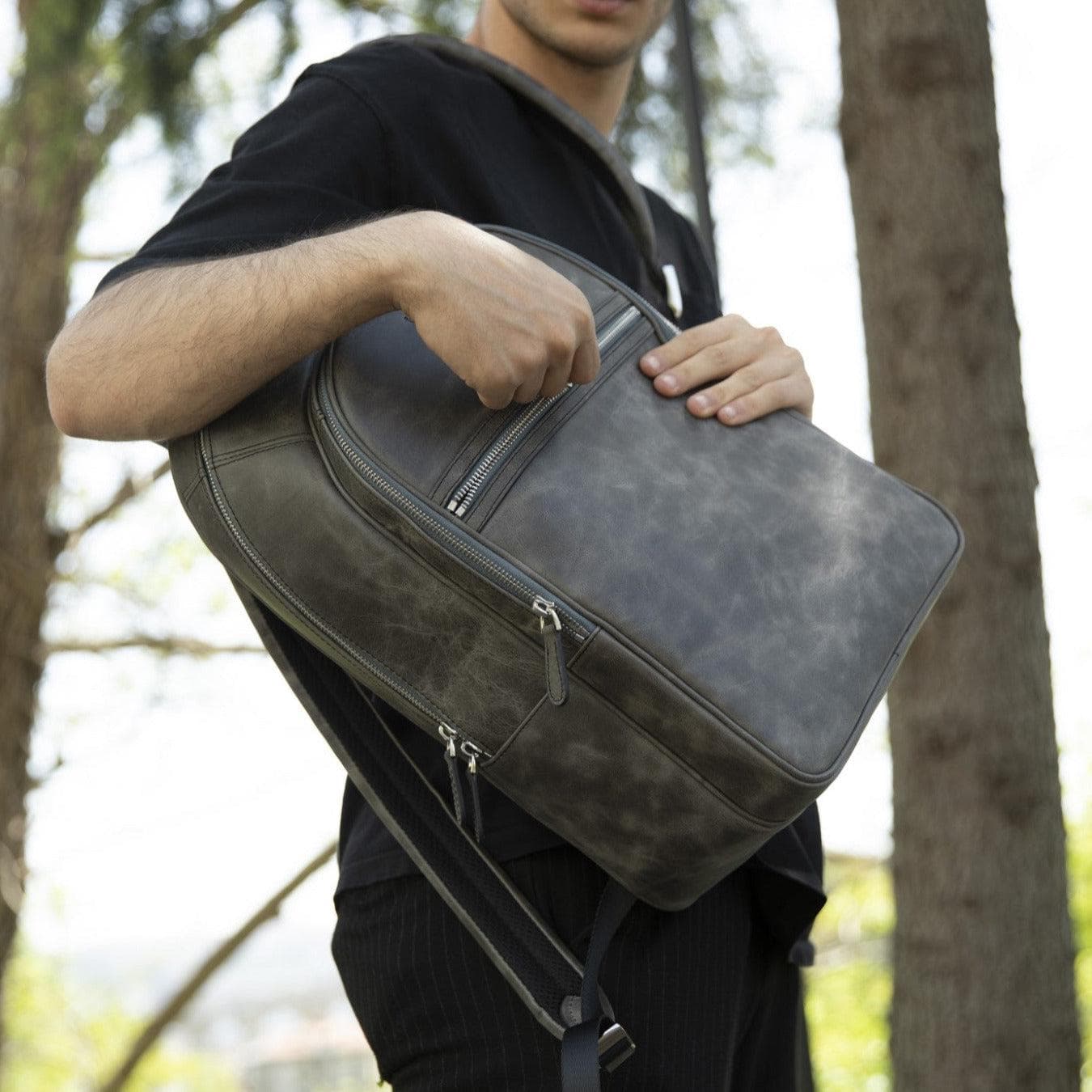 Pella Genuine Leather Backpack & Rucksack - Handmade and Customizable Bouletta LTD