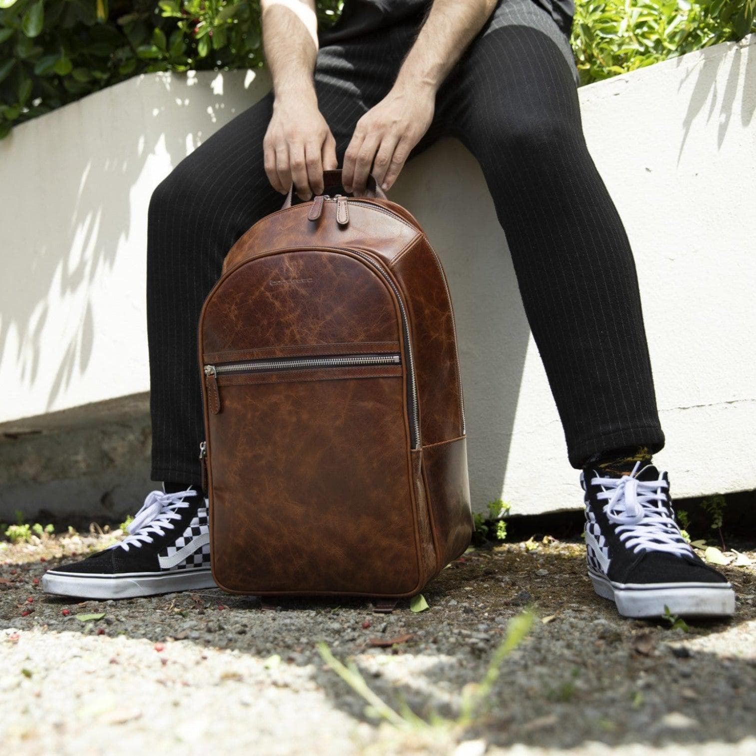 Pella Genuine Leather Backpack & Rucksack - Handmade and Customizable Bouletta LTD