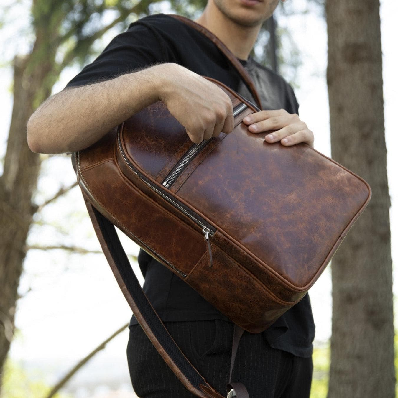 Pella Genuine Leather Backpack & Rucksack - Handmade and Customizable Bouletta LTD