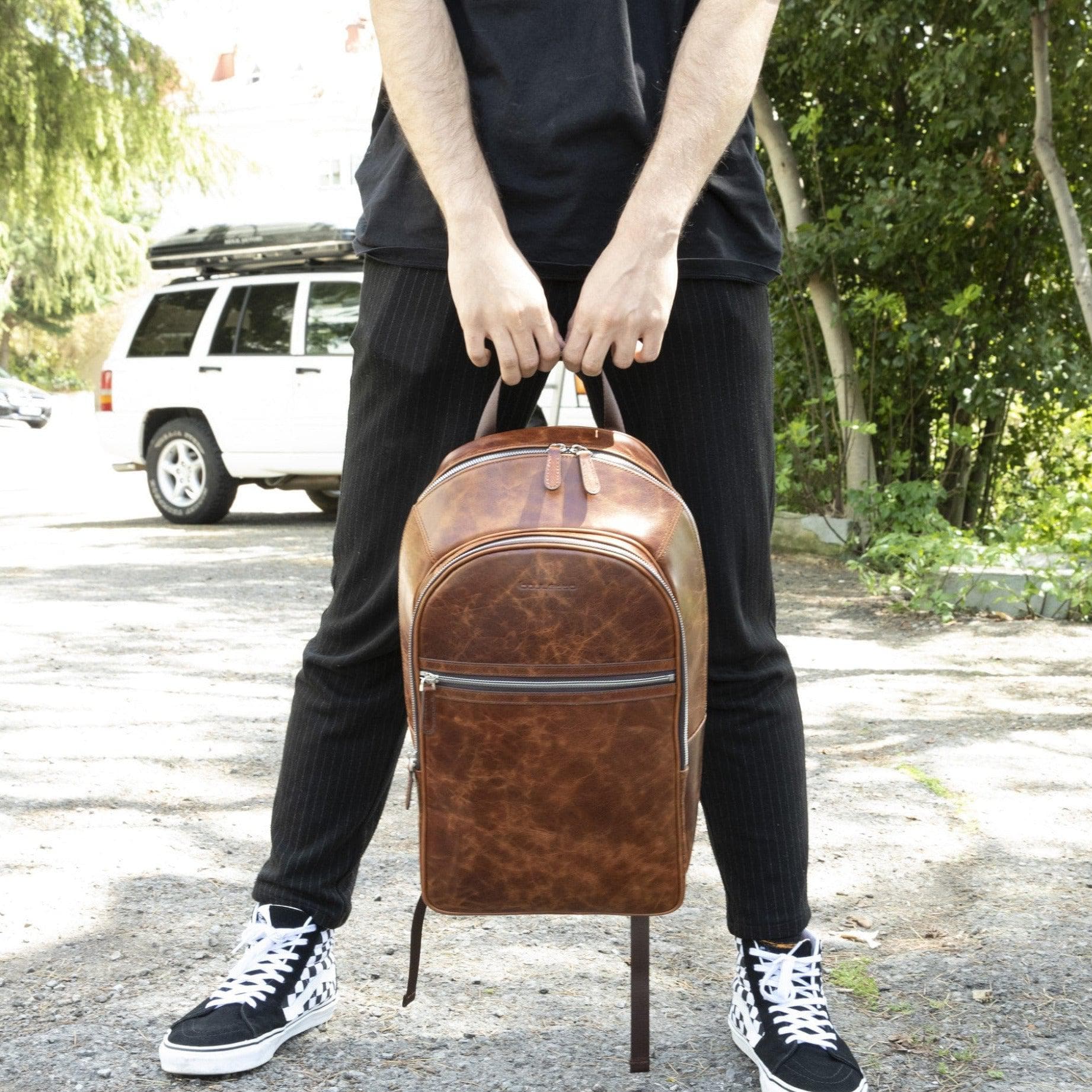 Pella Genuine Leather Backpack & Rucksack - Handmade and Customizable Bouletta LTD