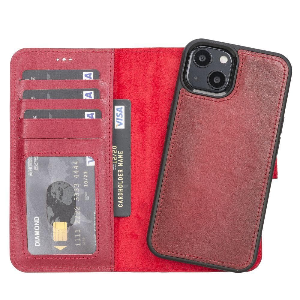 iPhone 13 (6.1) Leather Wallet Case