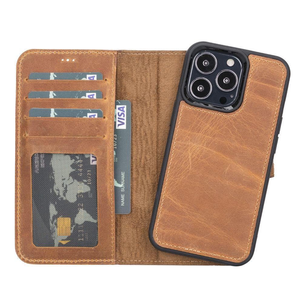 B2B - Apple iPhone 13 Pro 6.1 Detachable Leather Case / MW G19 Bouletta B2B