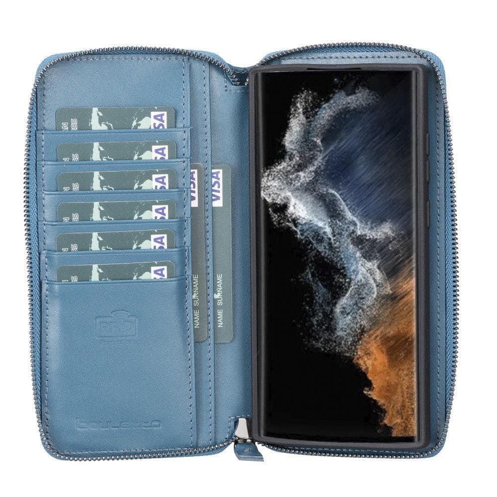 Samsung Galaxy S22 Series Zippered Leather Detachable Wallet Case Bouletta LTD