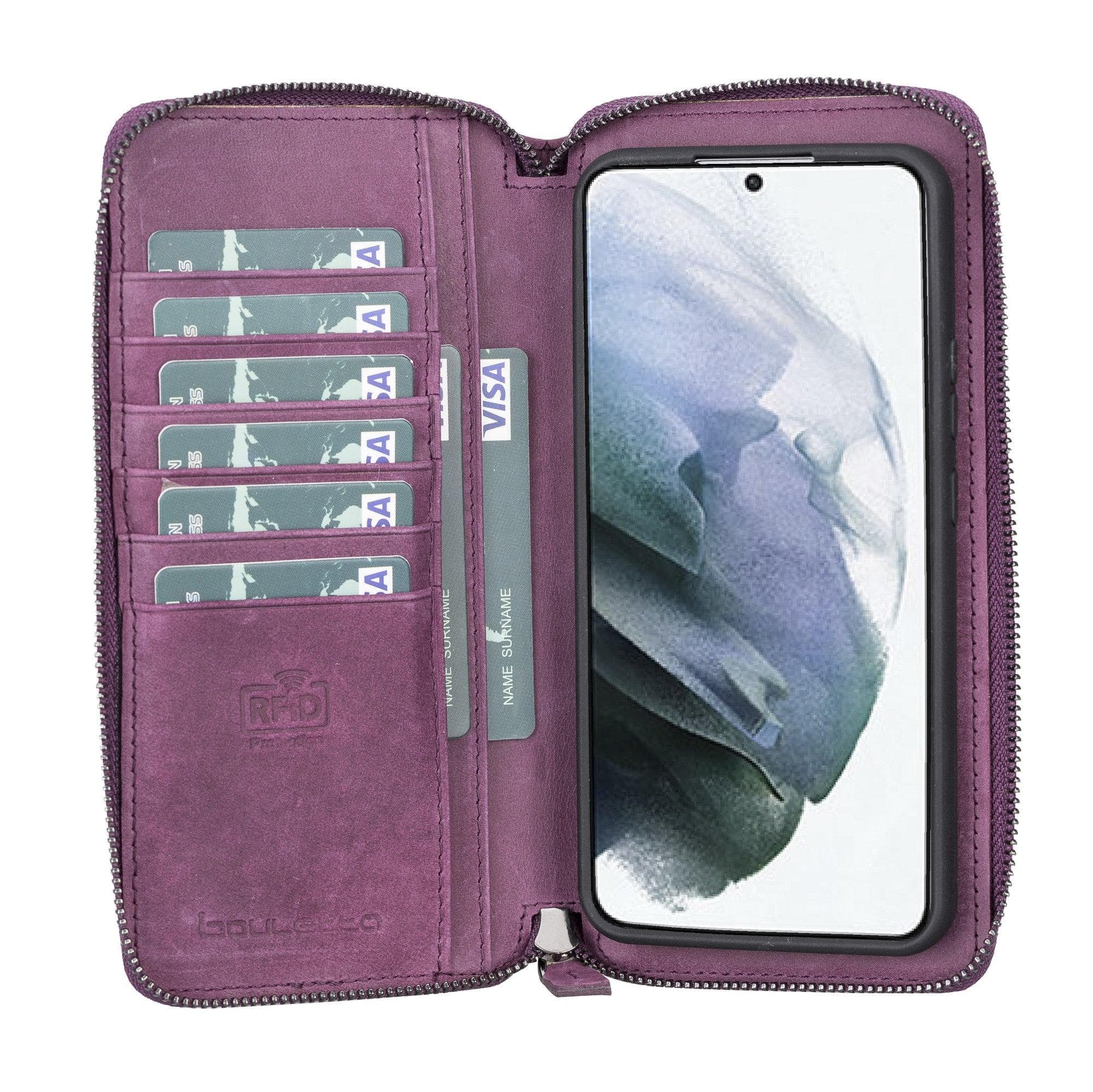 Samsung Galaxy S22 Series Zippered Leather Detachable Wallet Case Bouletta LTD