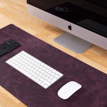 Purple Customizable Full Grain Leather Desk Mat