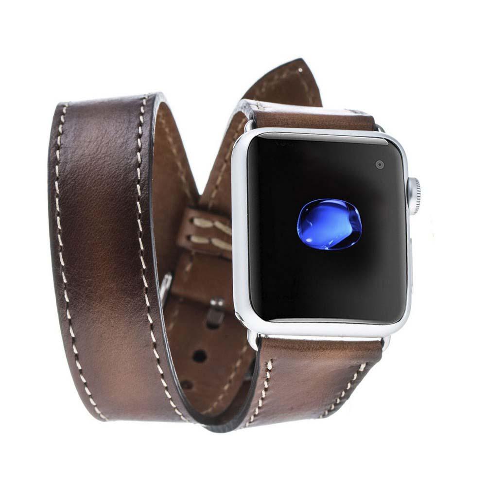 LupinnyLeather Double Leather Watch Band for Apple Watch Band 1