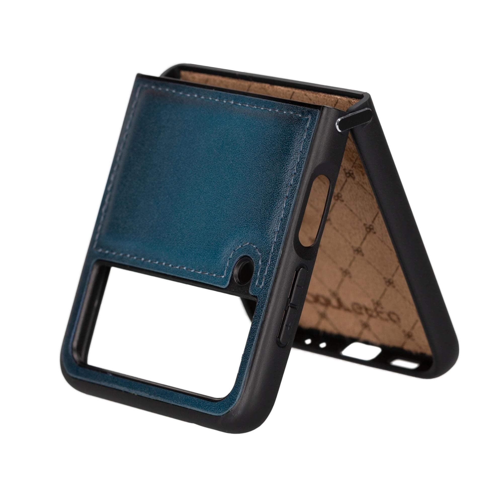 Samsung Galaxy Z Flip 4 Leather Back Cover Case - FXC Bouletta