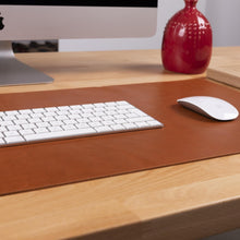 Tan Brown Customizable Full Grain Leather Desk Pad