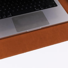 Tan Brown Luxury Brown Full Grain Leather Desk Mat