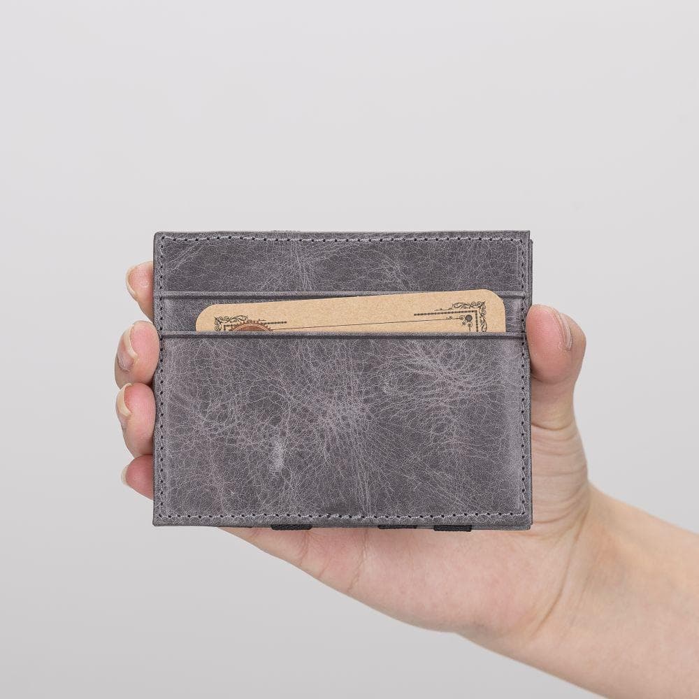 Yule Cryptic Leather Wallet Grey Bouletta Shop
