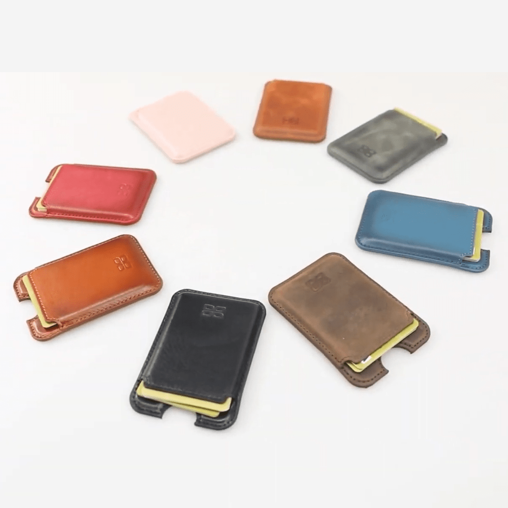 Maggy Magnetic Leather Card Holder Bouletta Shop